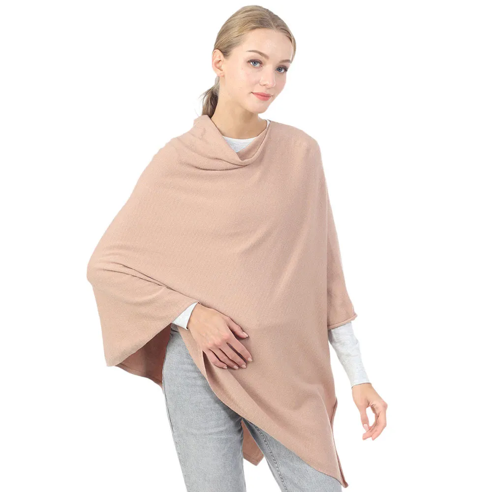 Chic Solid Poncho