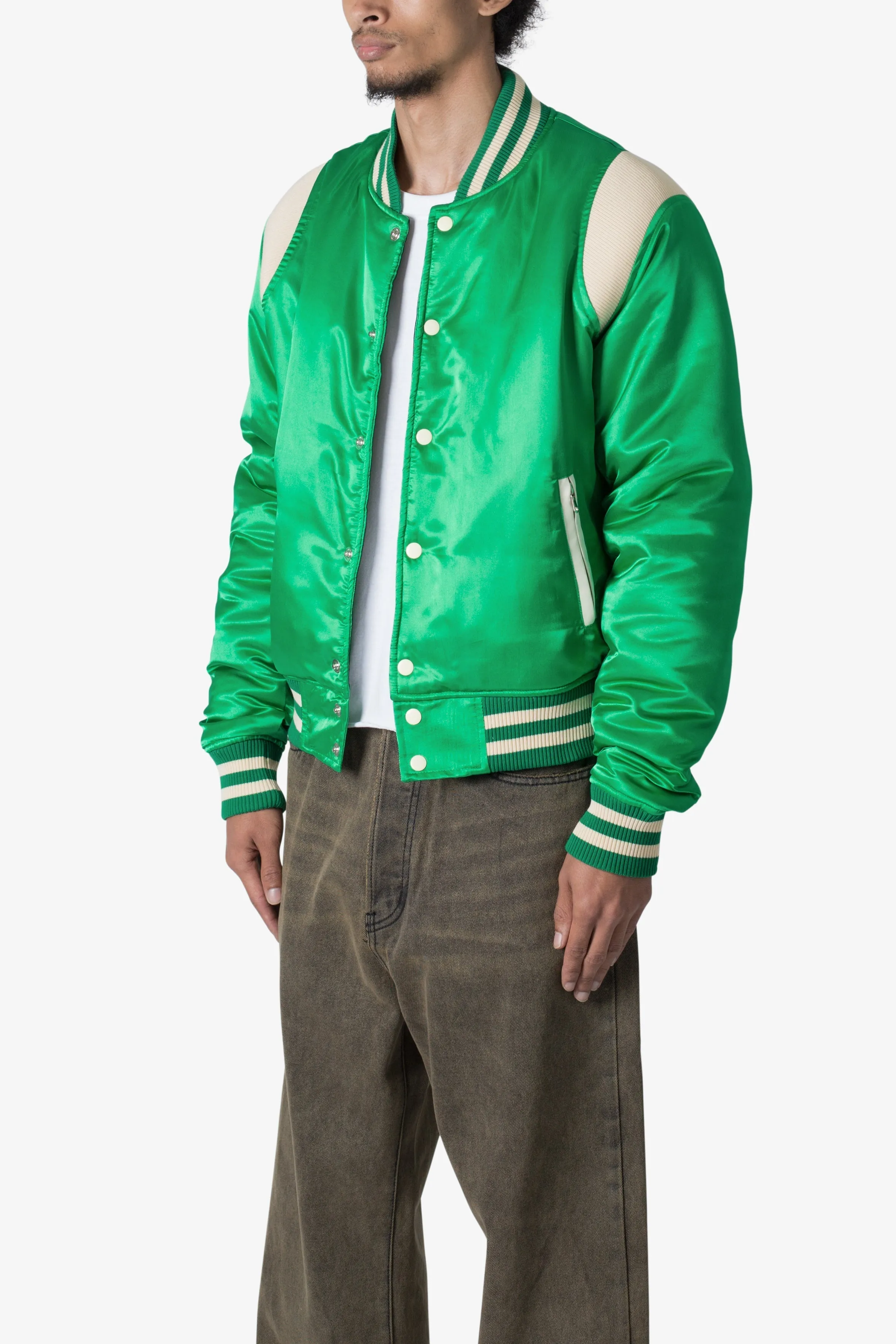 Classic Varsity Jacket - Green