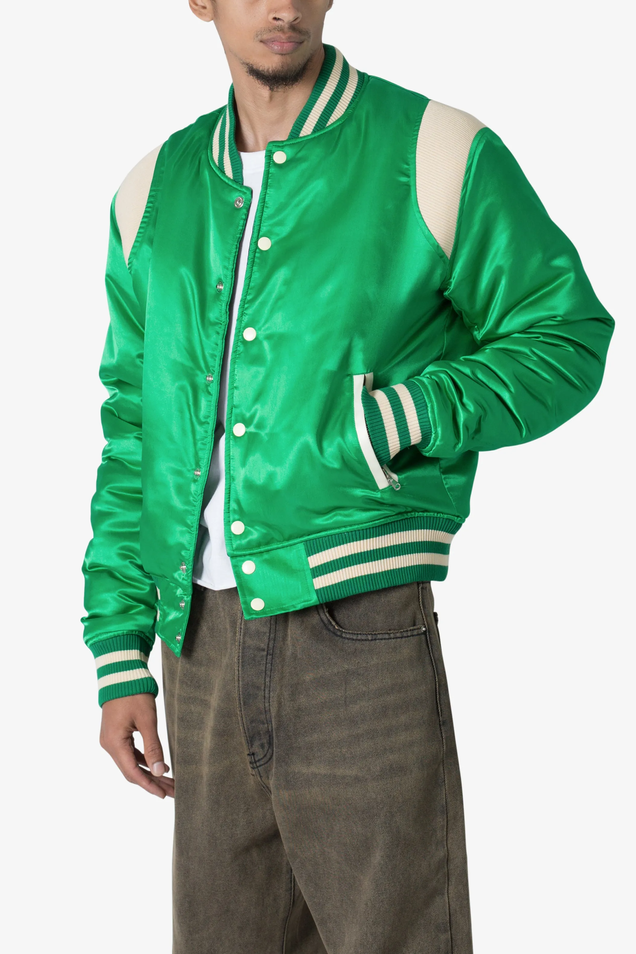 Classic Varsity Jacket - Green