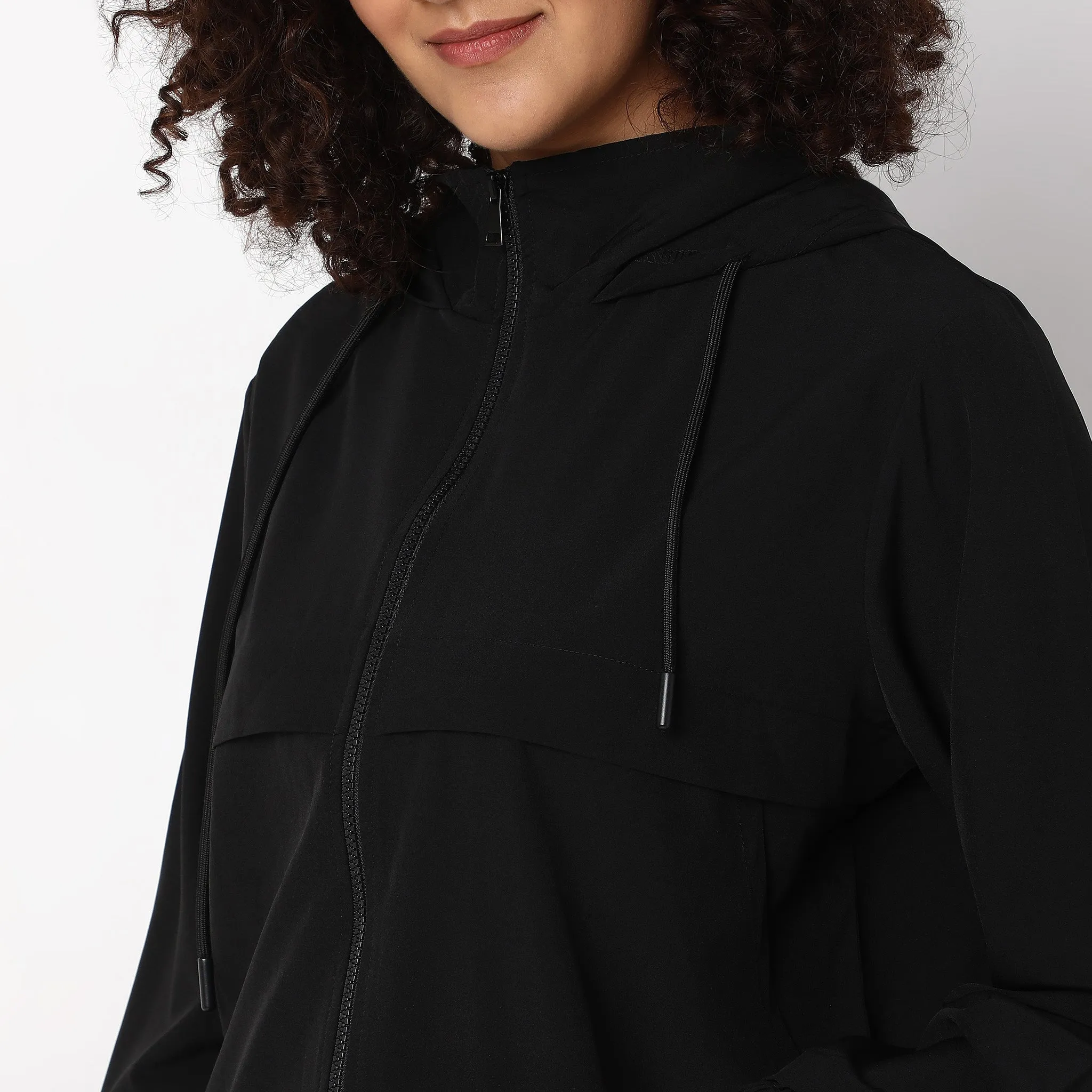 Comfort Fit Solid Jacket