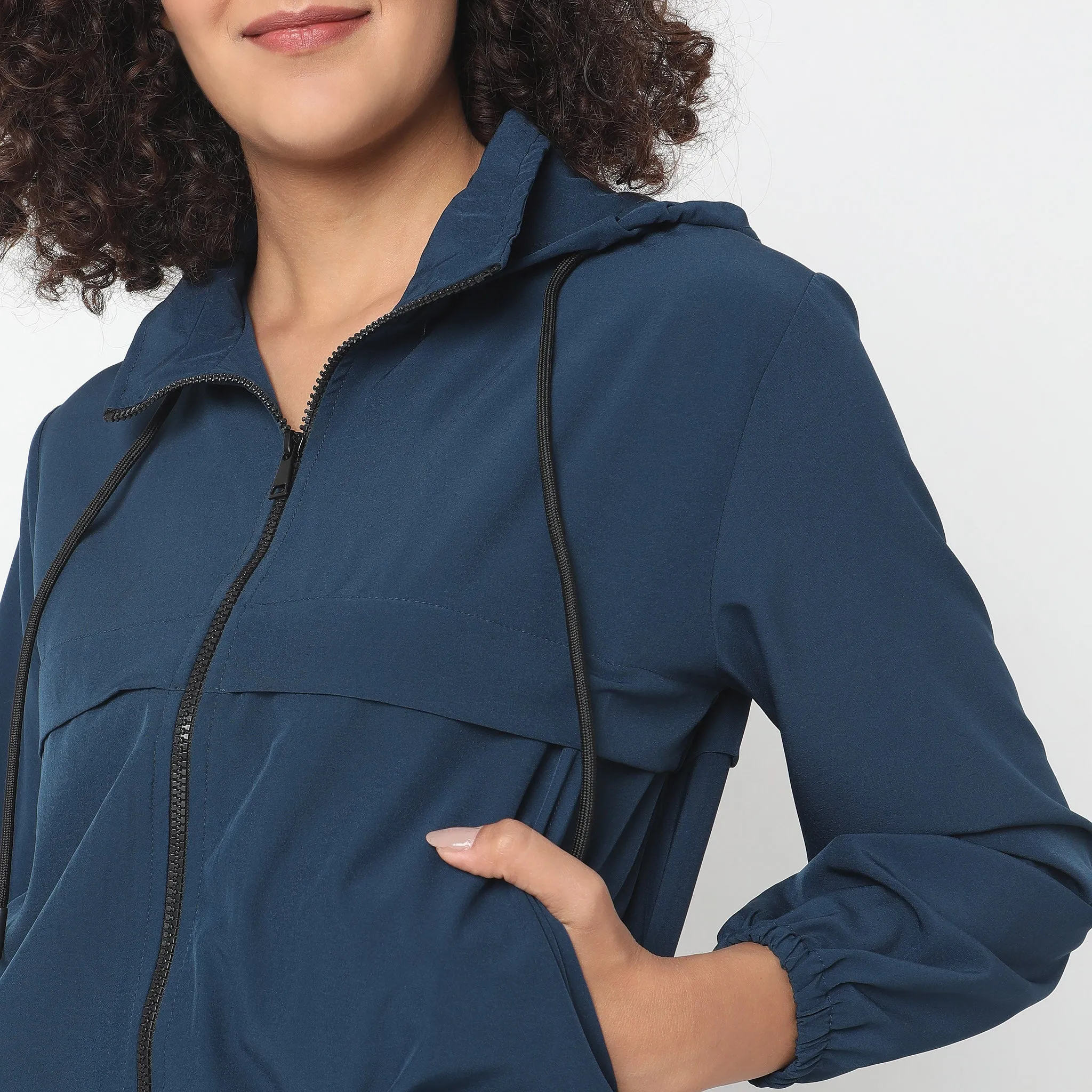 Comfort Fit Solid Jacket