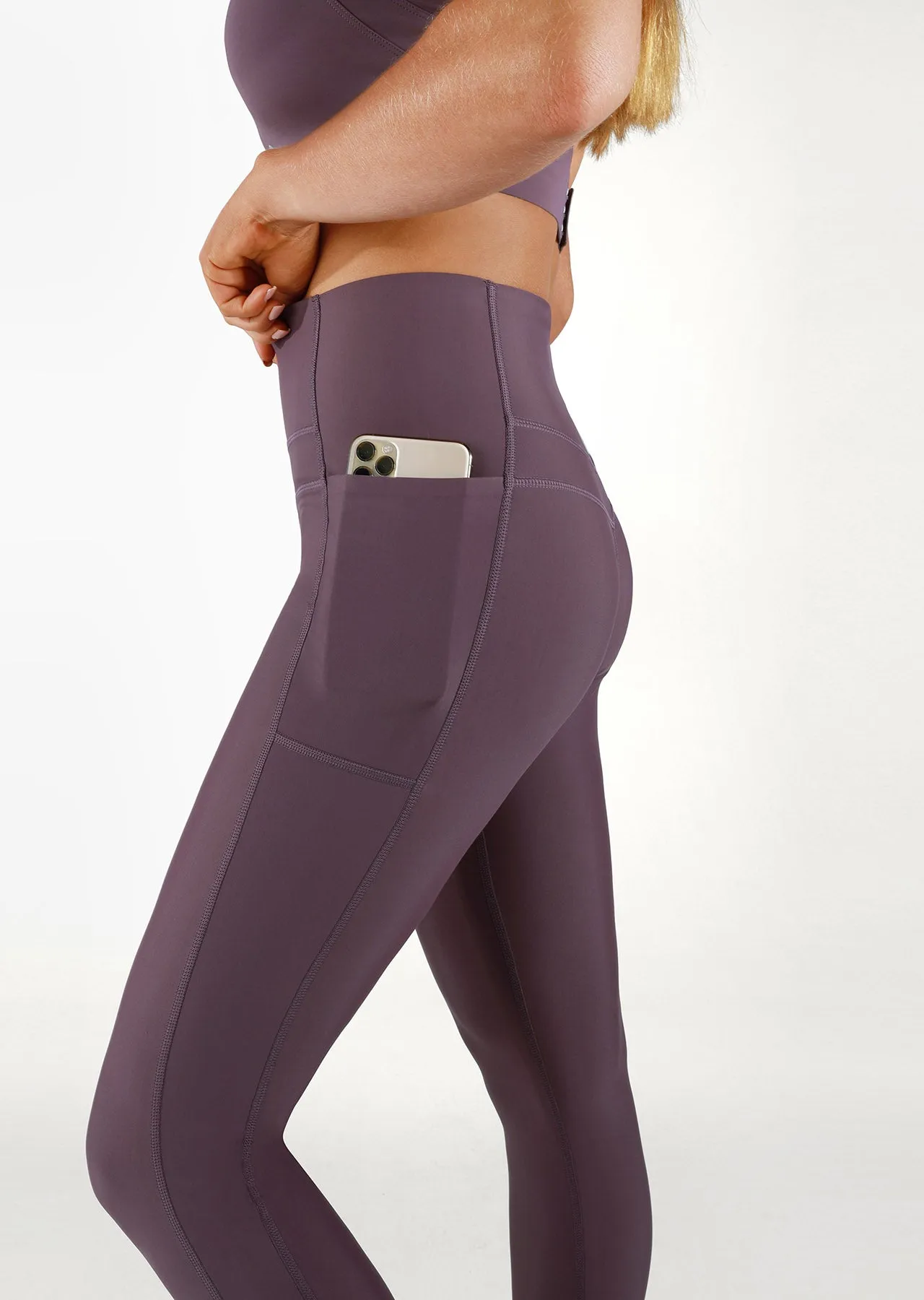 Convex Compact Full Length Leggings - Soft Violet