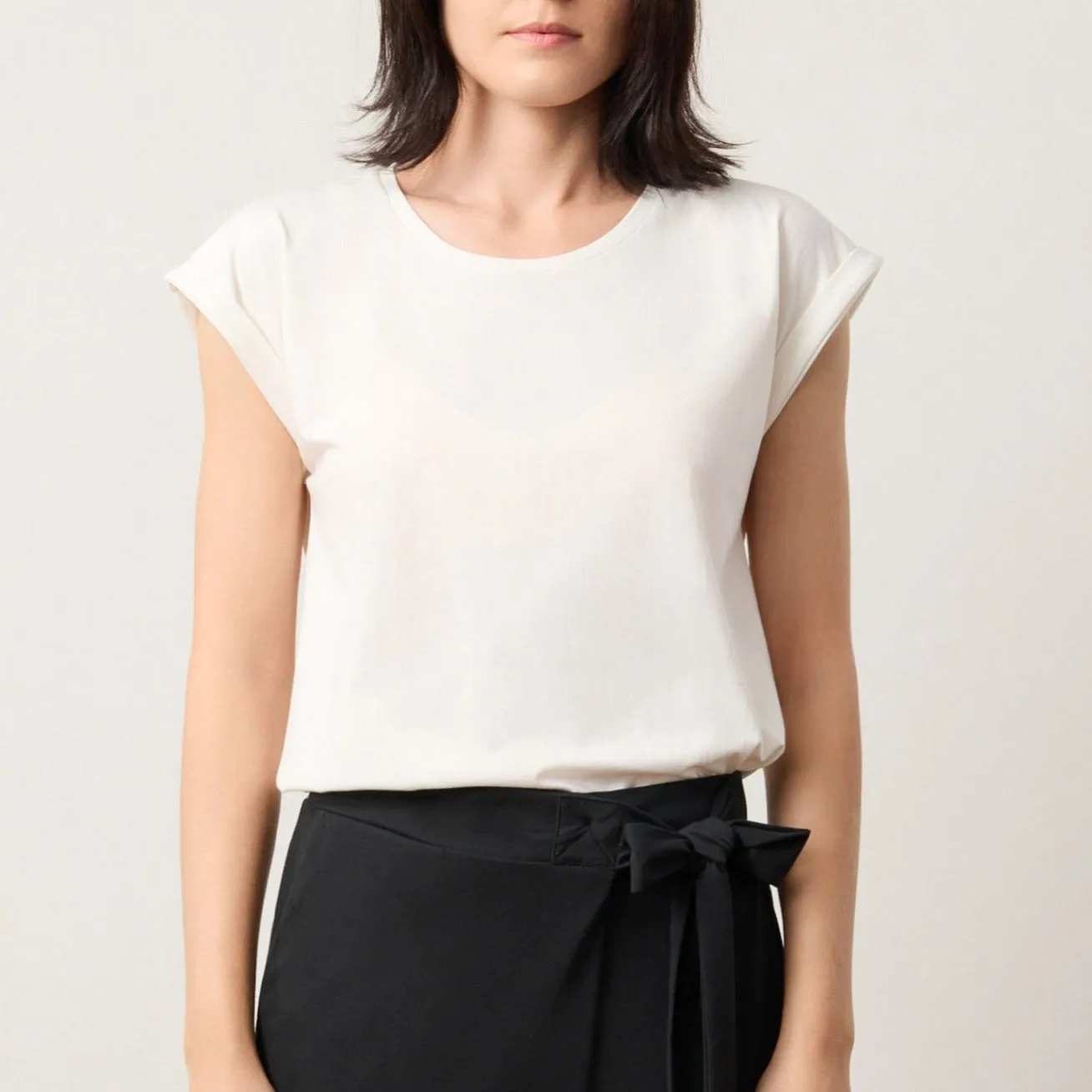 Cool Cotton Cap Sleeve Relaxed Top