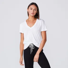 Cotton Modal Relaxed V Neck Tee