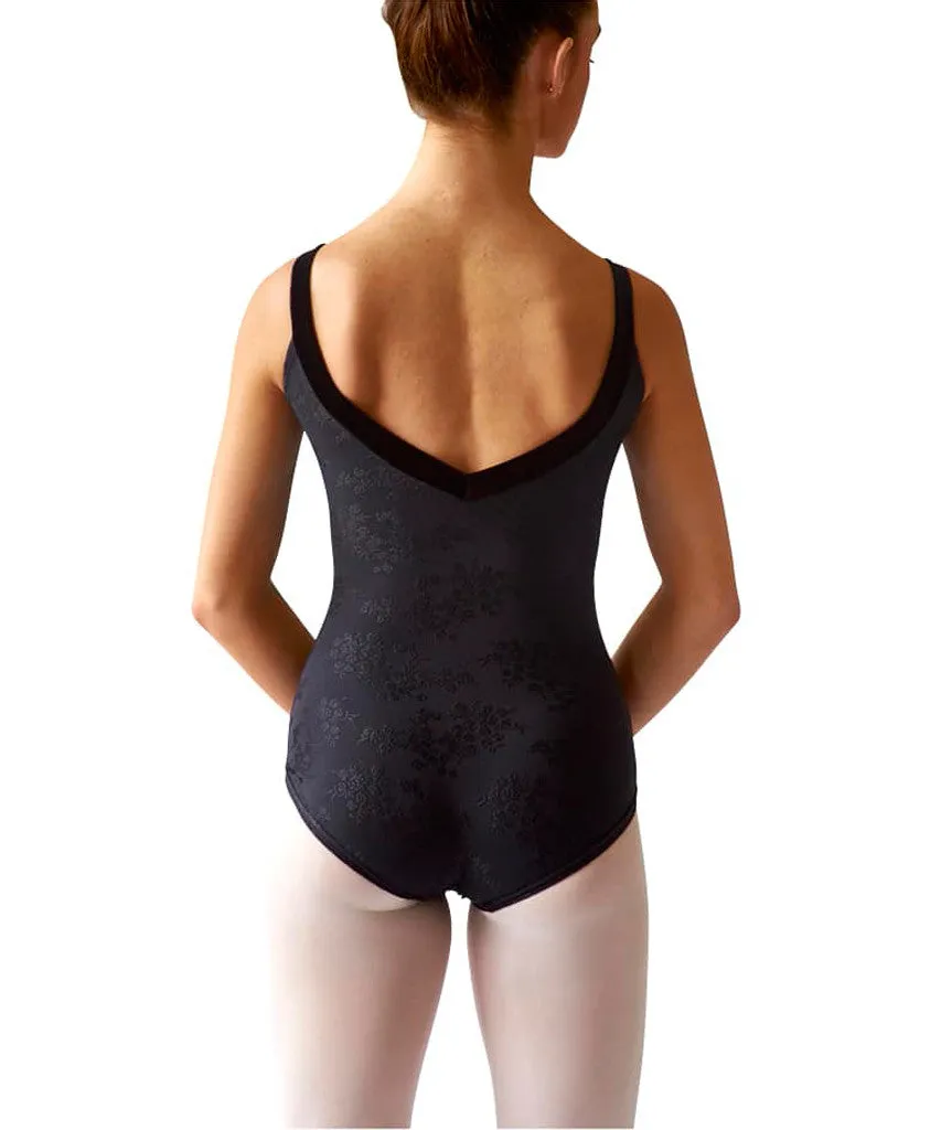 Embossed Velvet Strap Leotard