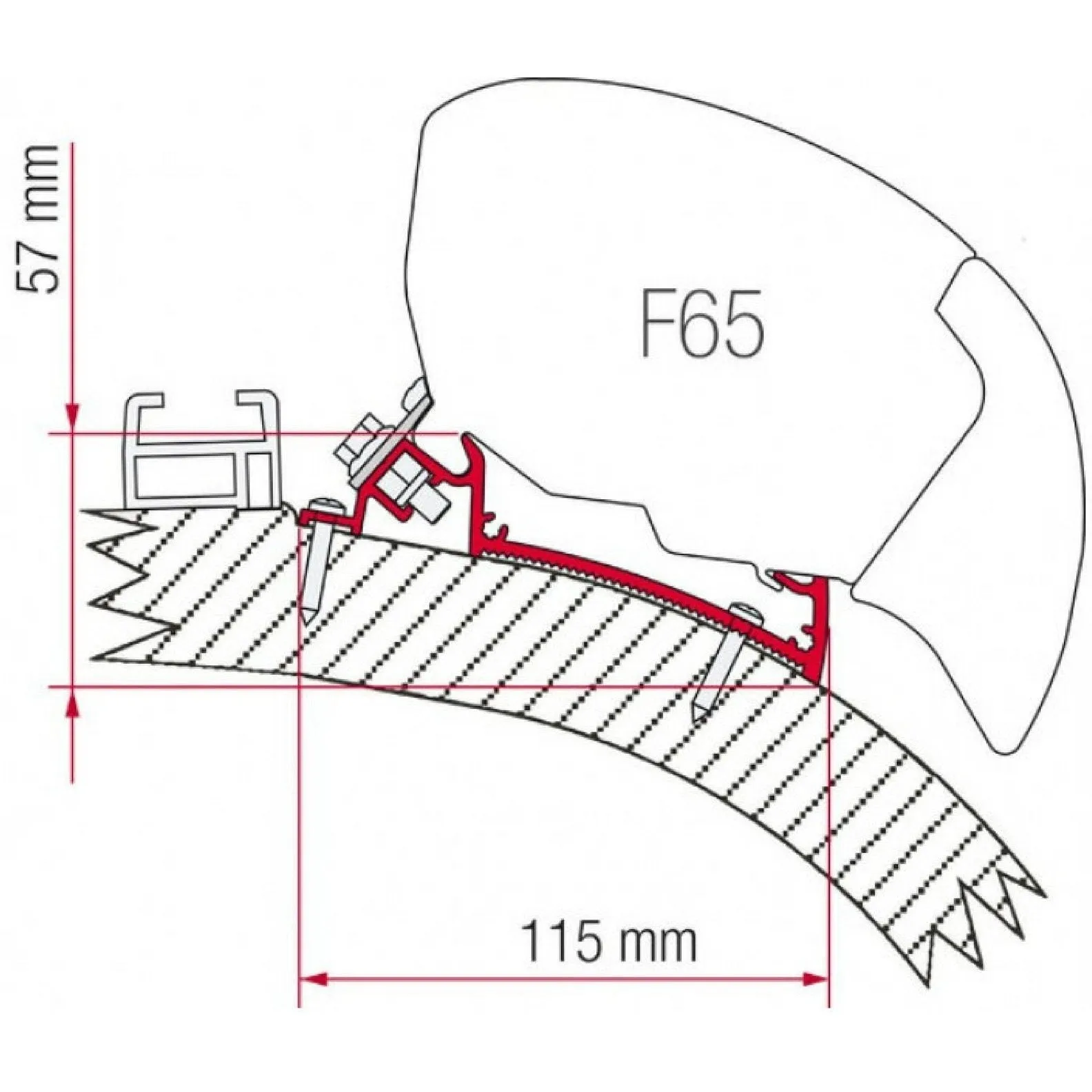 Fiamma Carthago Chic Motorhome Awning Adapter