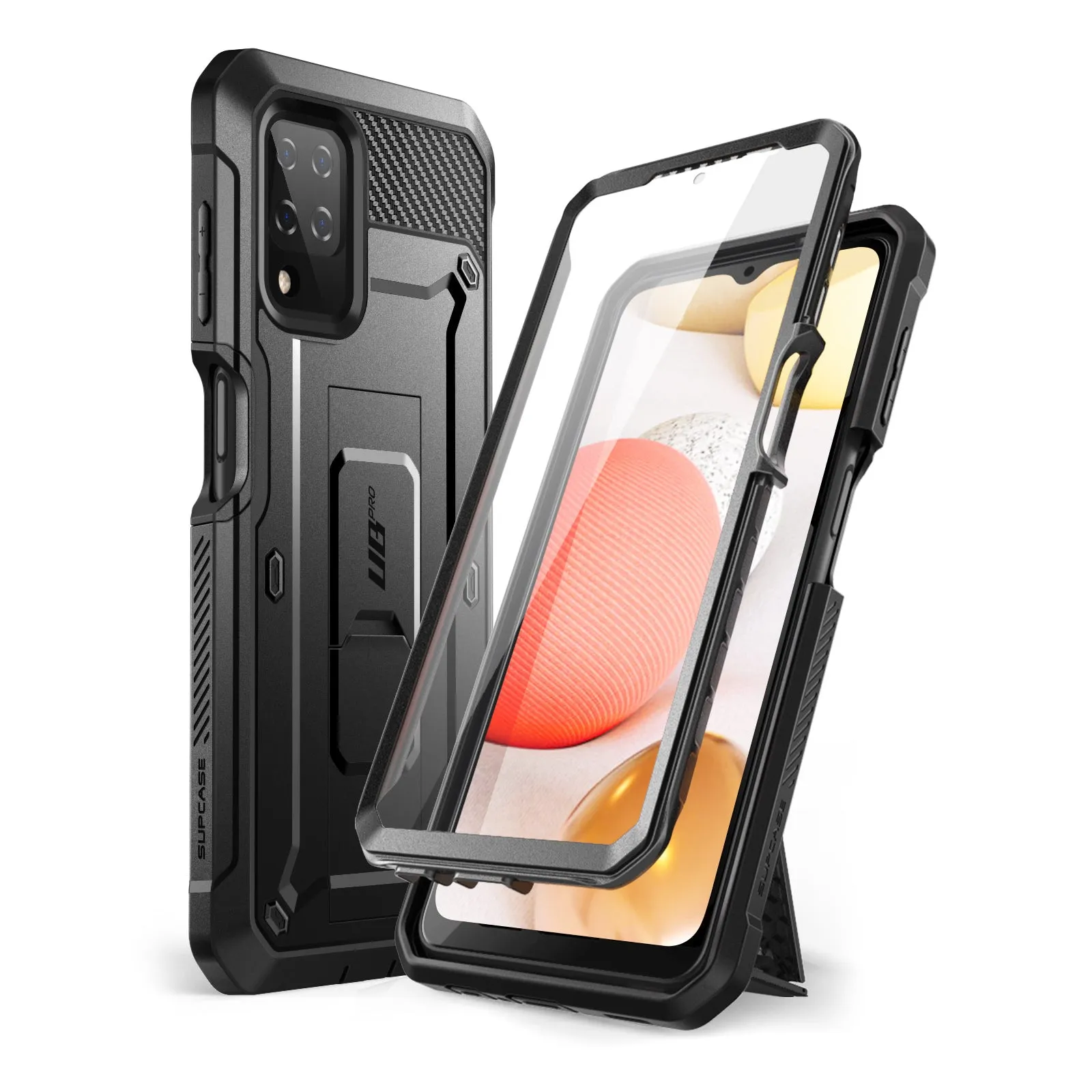 Galaxy A12 Unicorn Beetle Pro Rugged Holster Case-Black