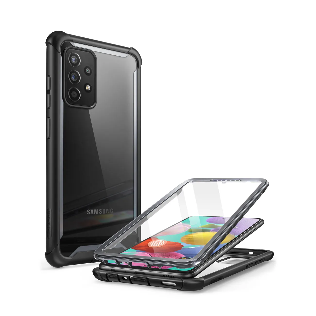 Galaxy A52 Ares Clear Rugged Case(open box) - Black