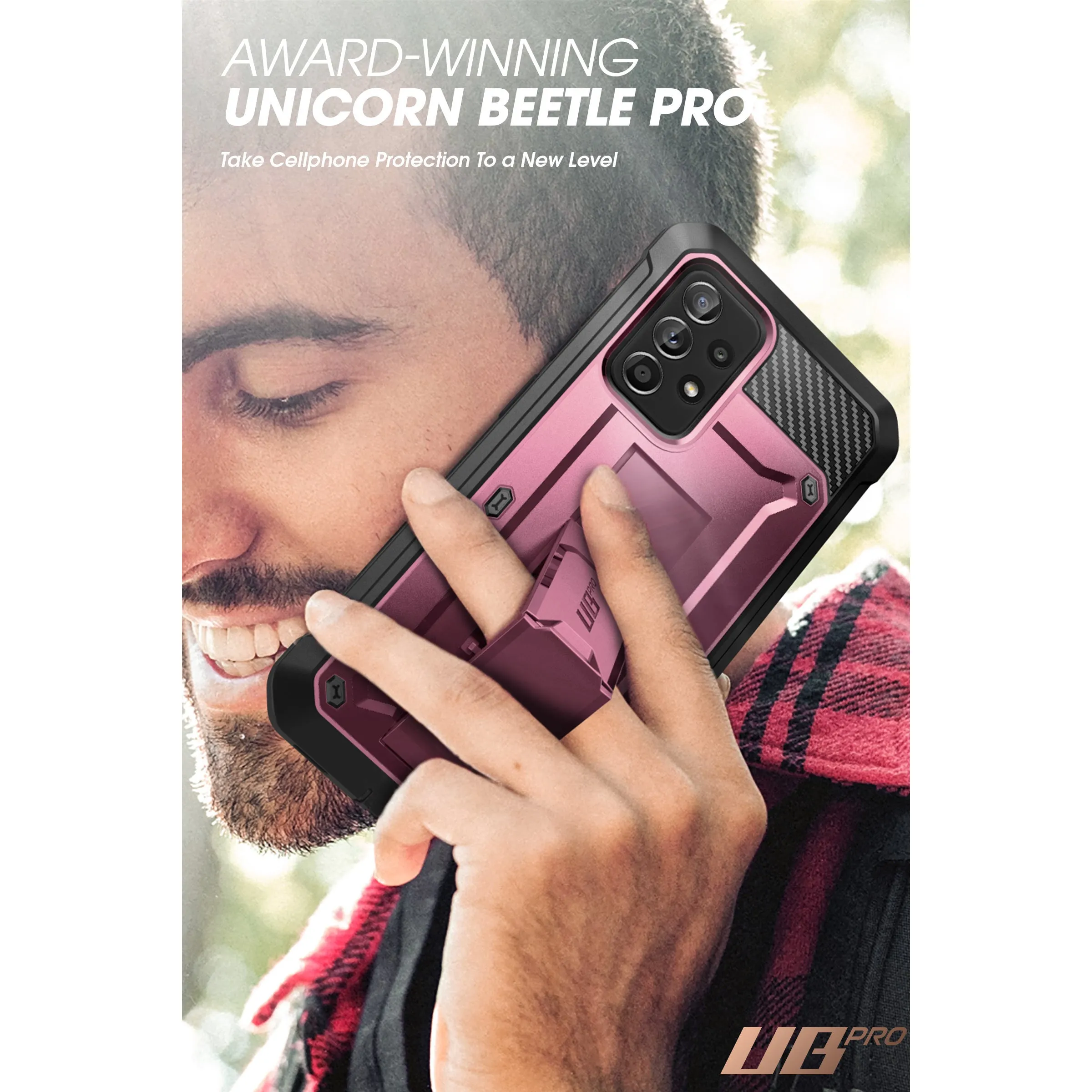 Galaxy A53 Unicorn Beetle PRO Rugged Holster Case-Burgundy