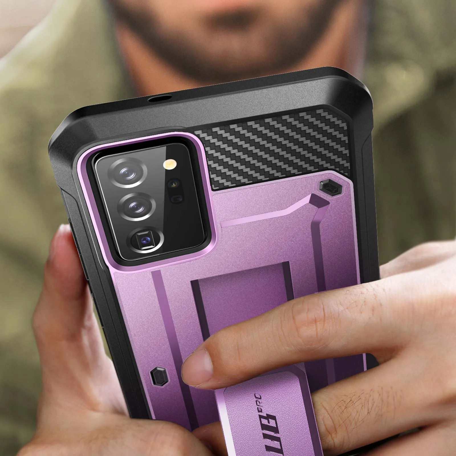 Galaxy Note20 Ultra Unicorn Beetle PRO Rugged Holster Case-Metallic Purple