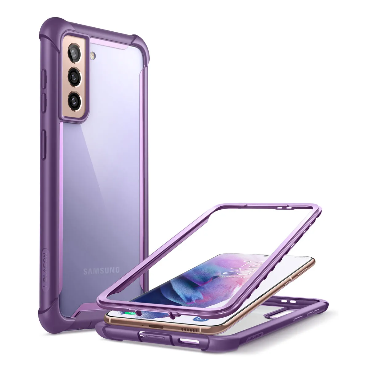 Galaxy S21 Ares Clear Rugged Case - Purple