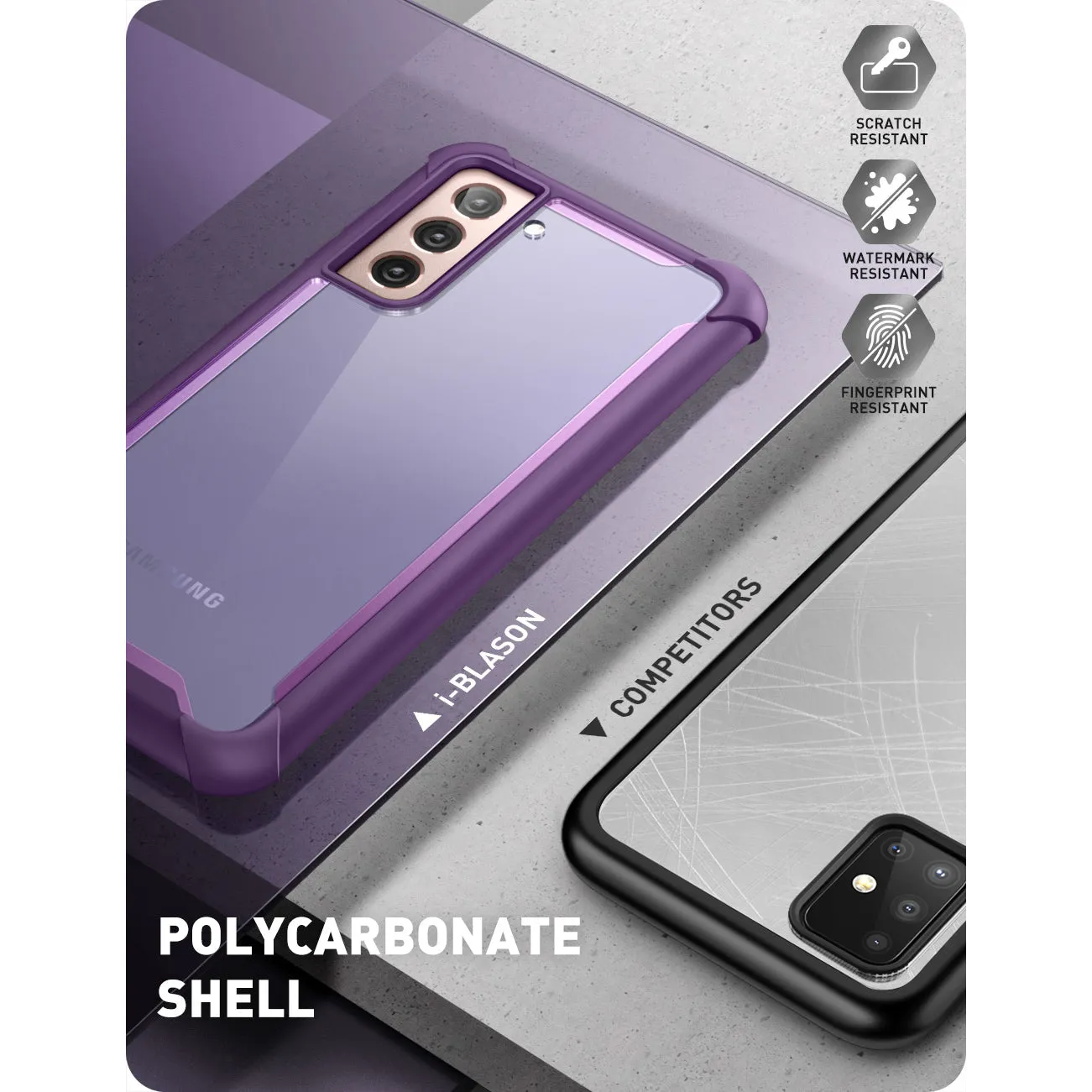 Galaxy S21 FE Ares Clear Rugged Case(open box) - Purple