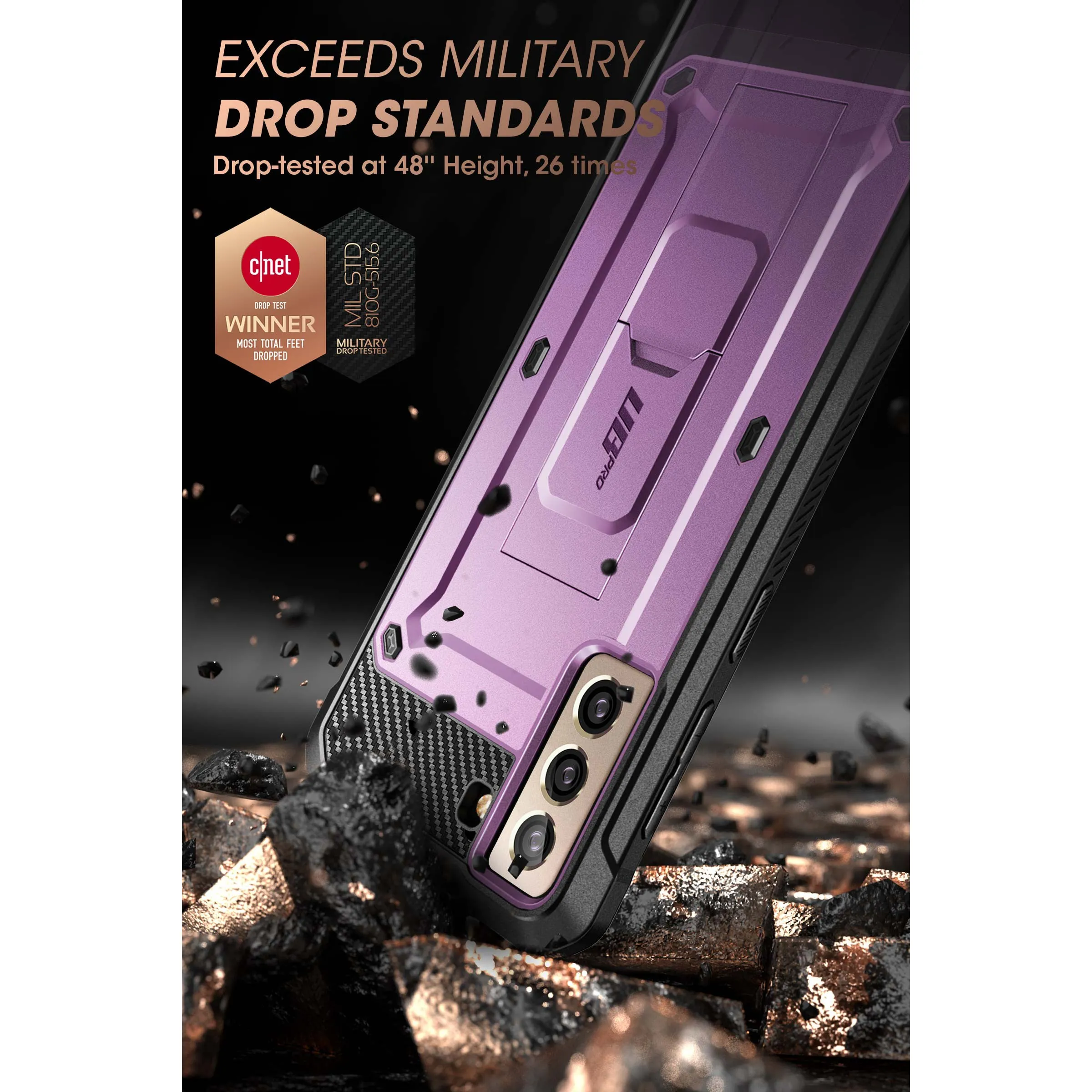 Galaxy S21 FE Unicorn Beetle PRO Rugged Case-Metallic Purple