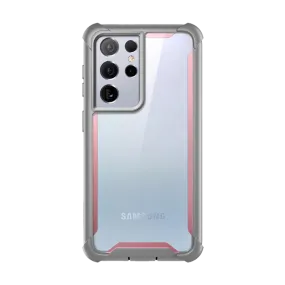 Galaxy S21 Ultra Ares Clear Rugged Case - Pink