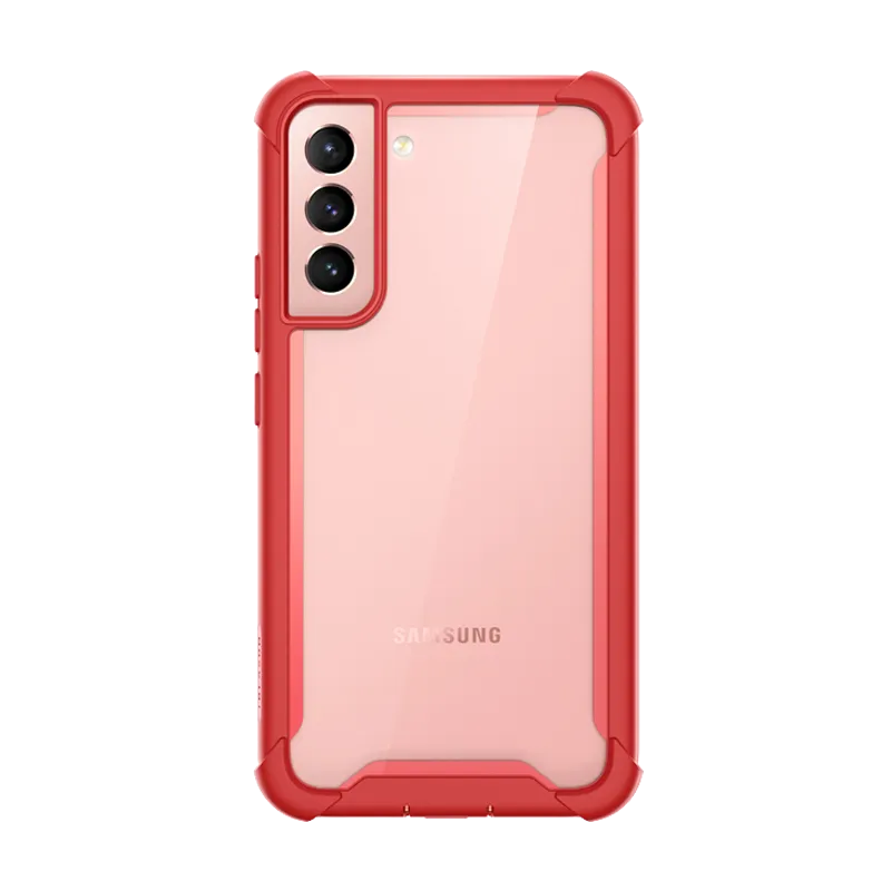 Galaxy S22 Ares Clear Rugged Case - Red