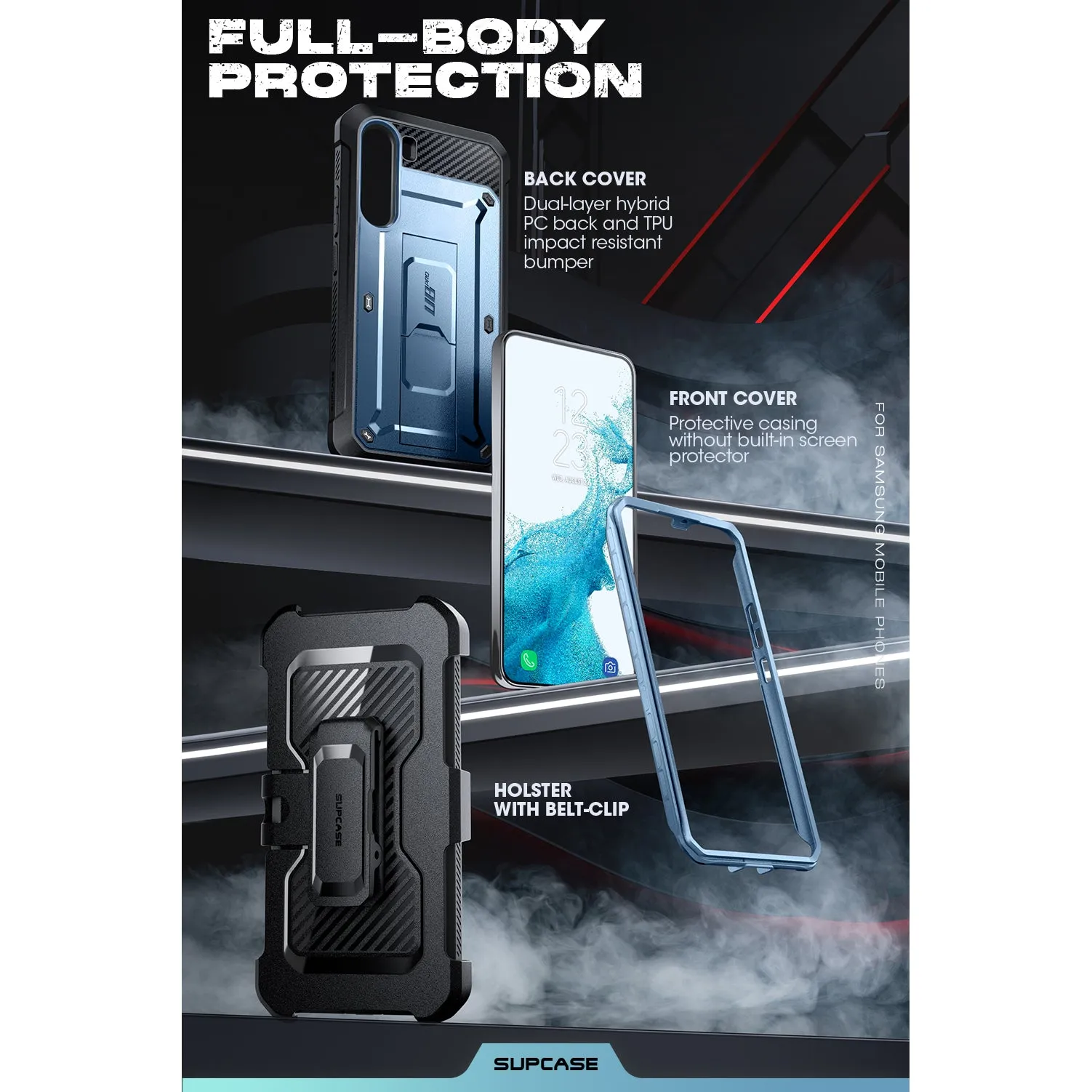 Galaxy S23 Plus Unicorn Beetle PRO Rugged Case-Metallic Blue