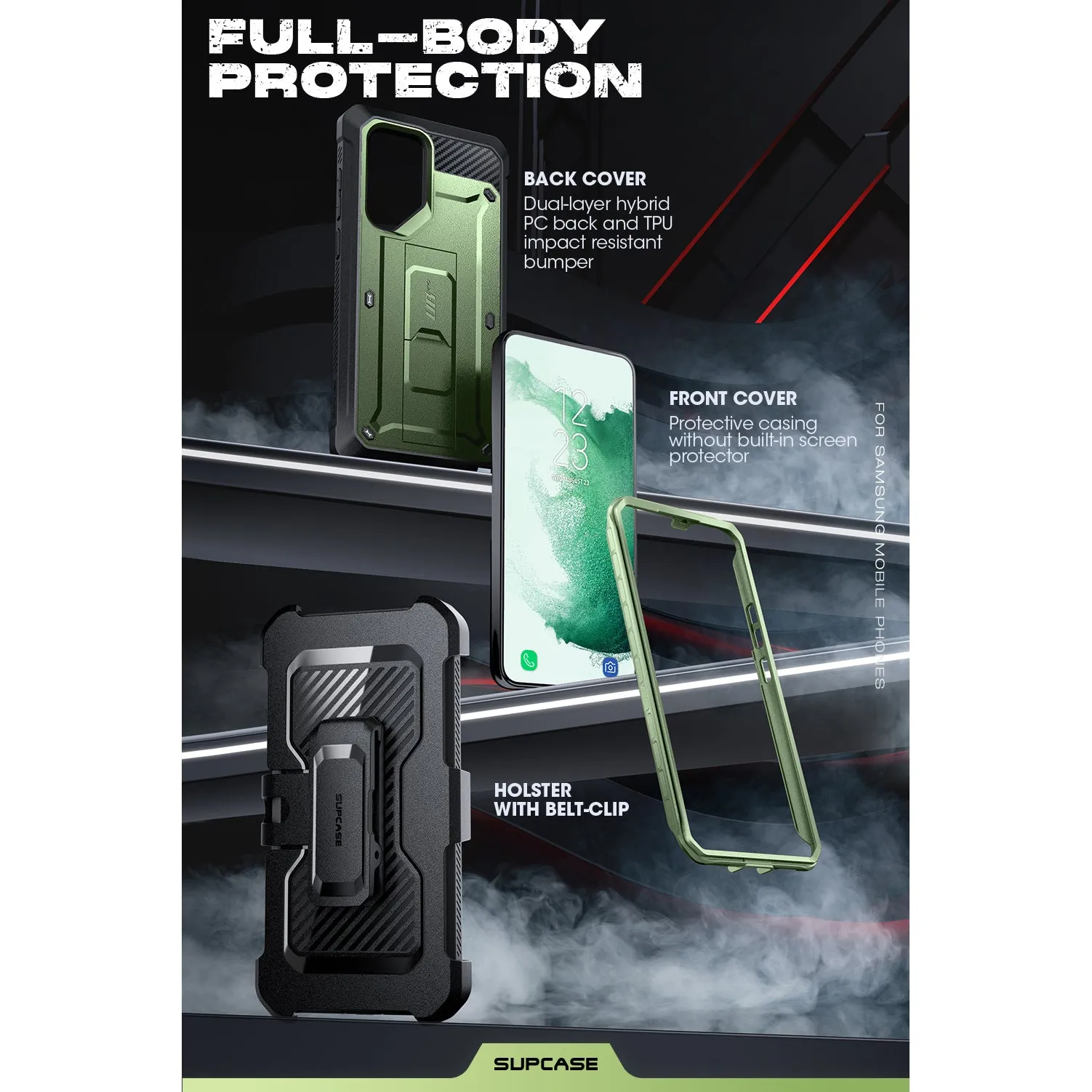 Galaxy S23 Ultra Unicorn Beetle PRO Rugged Case-Dark Green