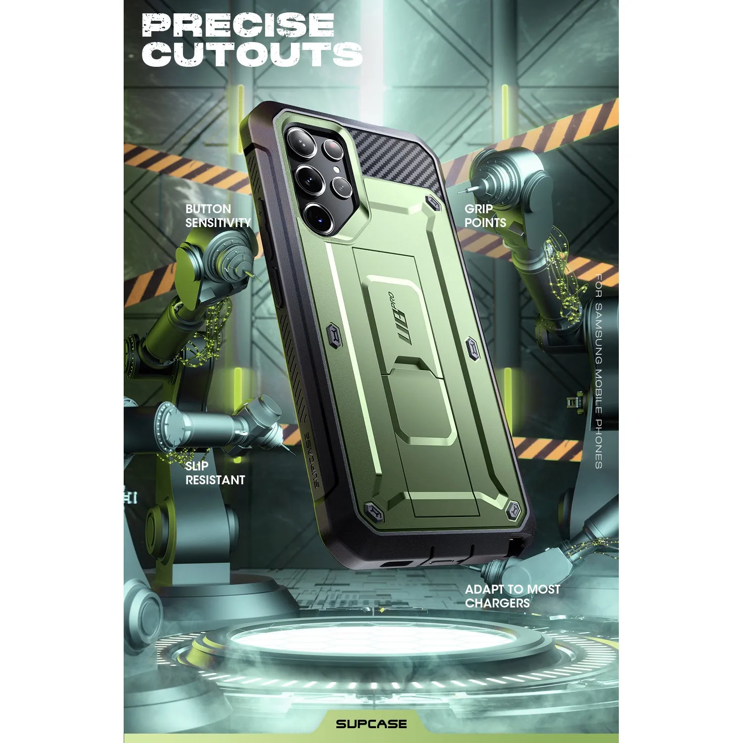 Galaxy S23 Ultra Unicorn Beetle PRO Rugged Case-Dark Green