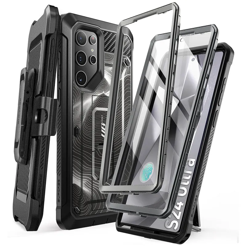 Galaxy S24 Ultra Unicorn Beetle PRO Rugged Case-Black Ripple