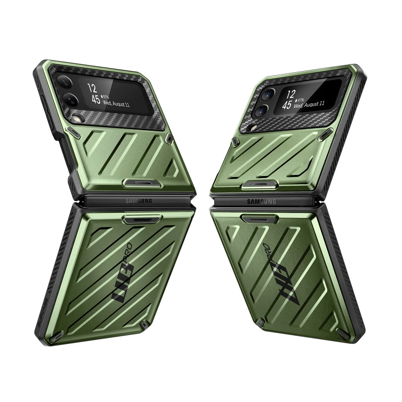 Galaxy Z Flip4 Unicorn Beetle PRO Rugged Case with Belt Clip-Dark Green