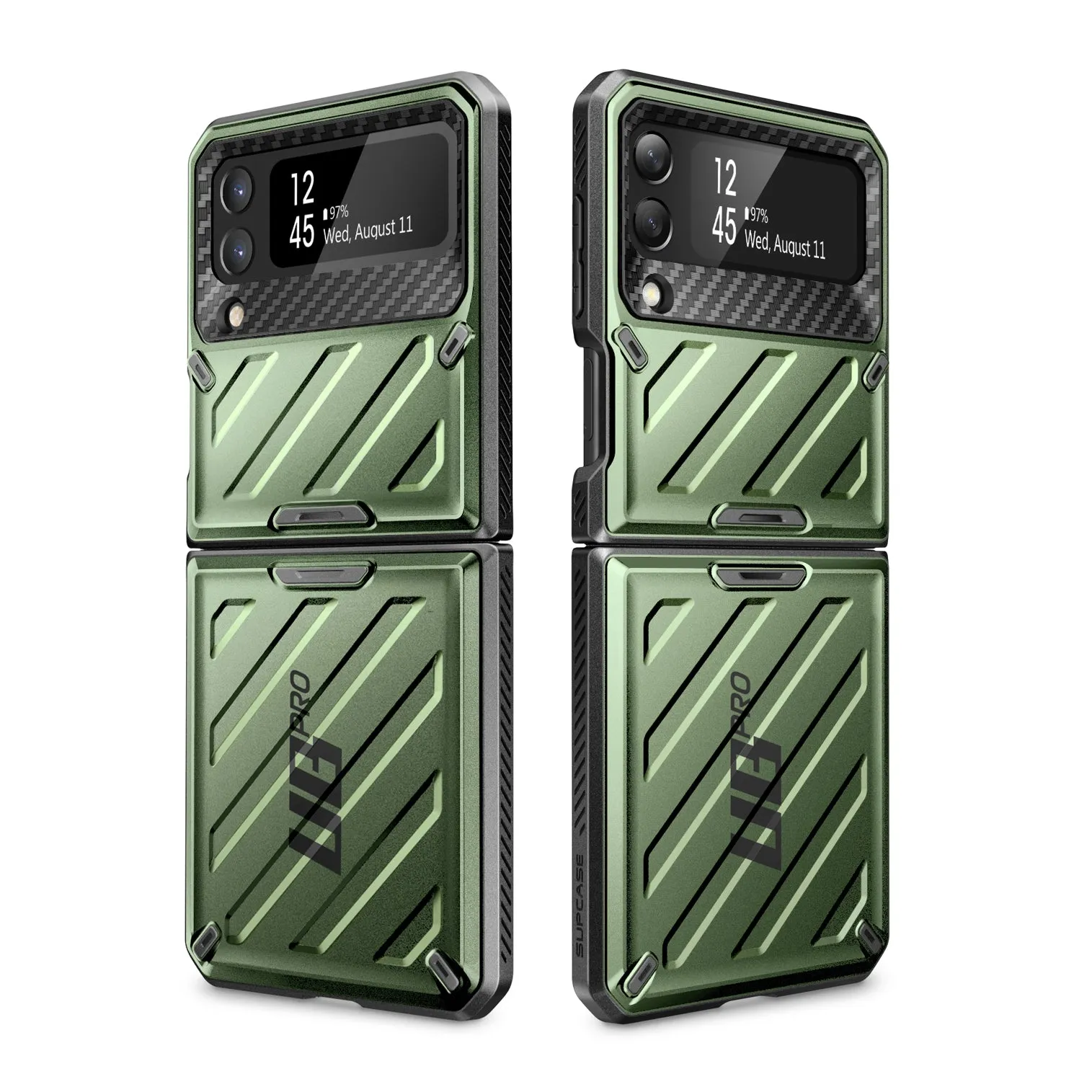 Galaxy Z Flip4 Unicorn Beetle PRO Rugged Case with Belt Clip-Dark Green