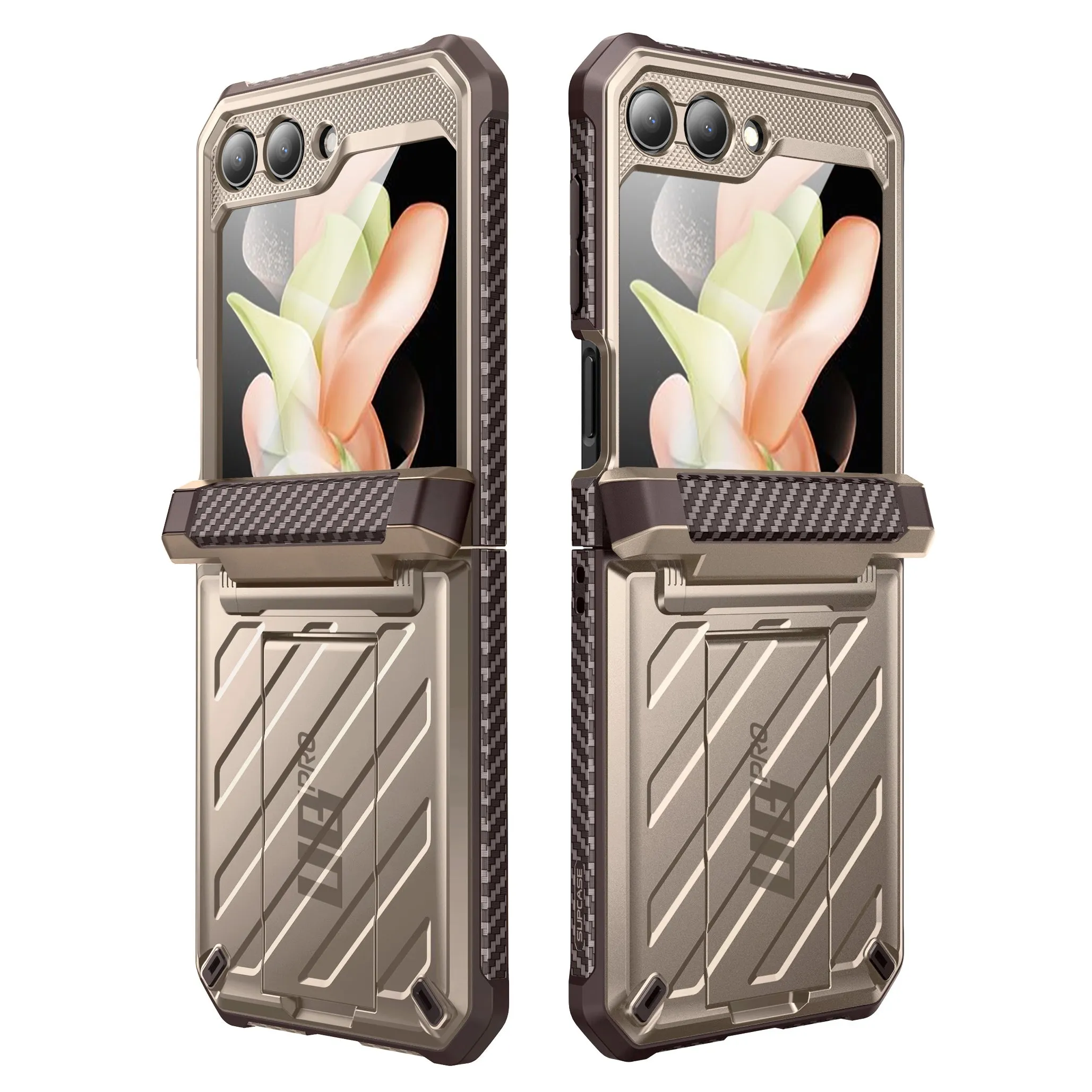 Galaxy Z Flip5 Unicorn Beetle PRO Rugged Case with Belt Clip-Cream