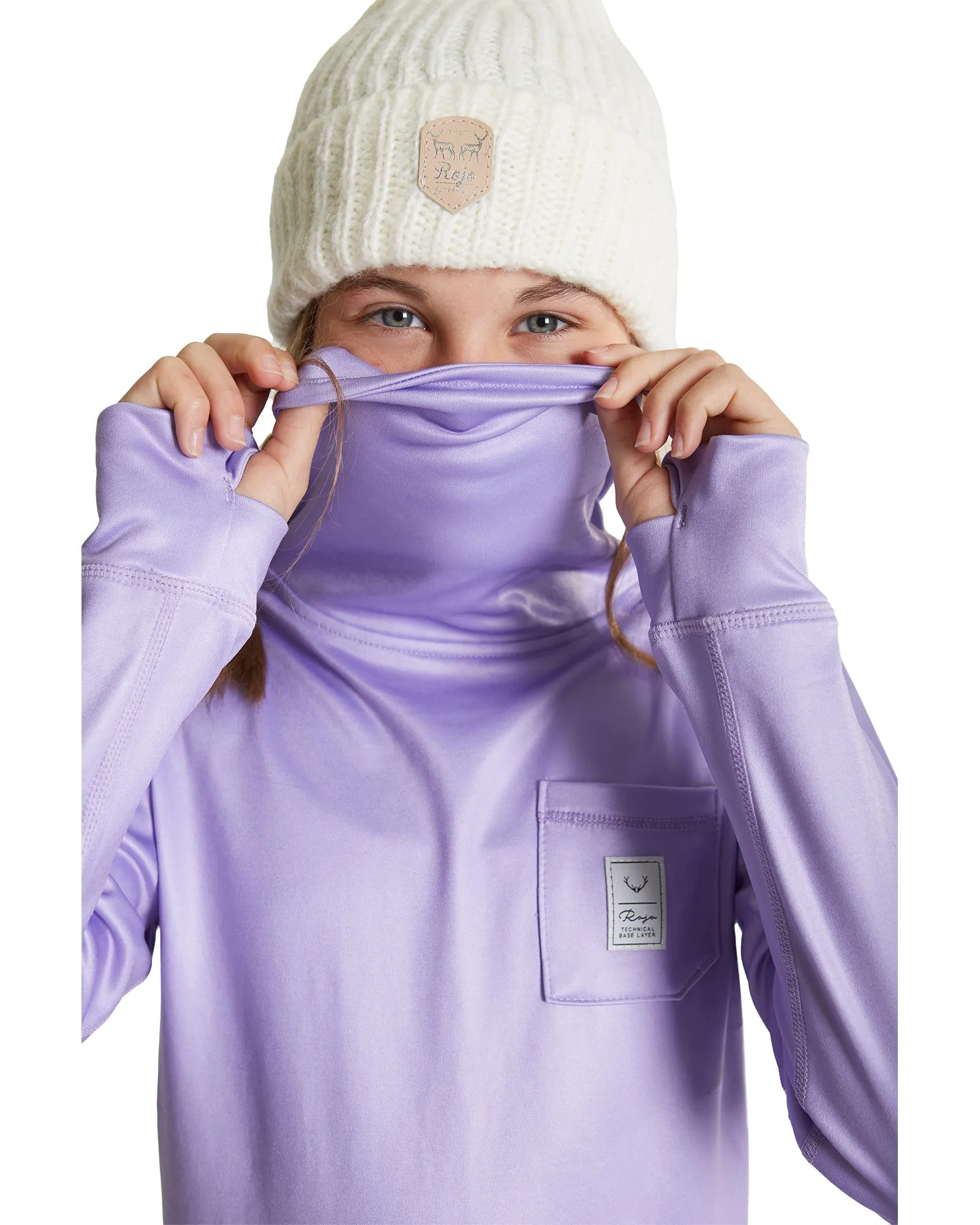 GIRLS CAPRI FUNNEL NECK - PURPLE ROSE