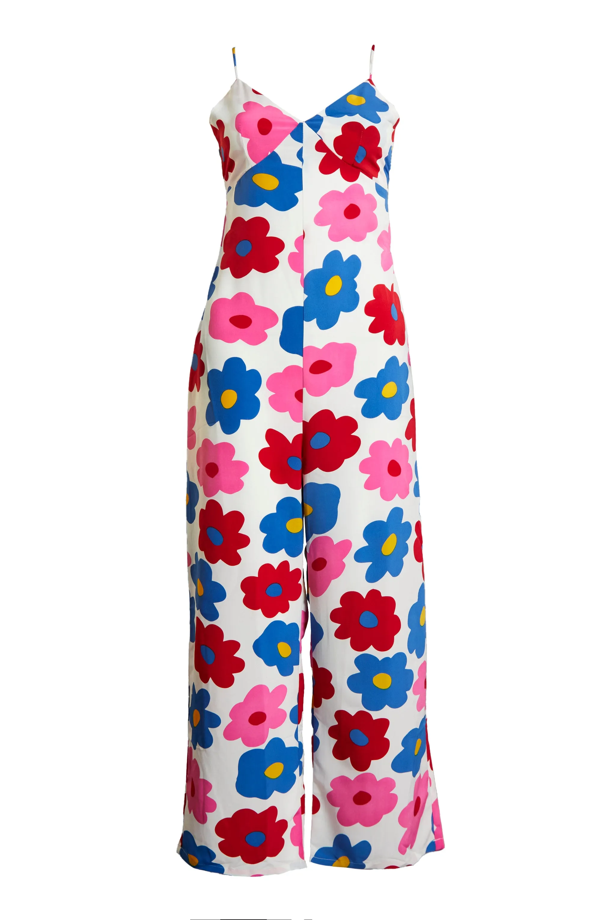 Glamorous Care Bright Floral Sleeveless Jumpsuit