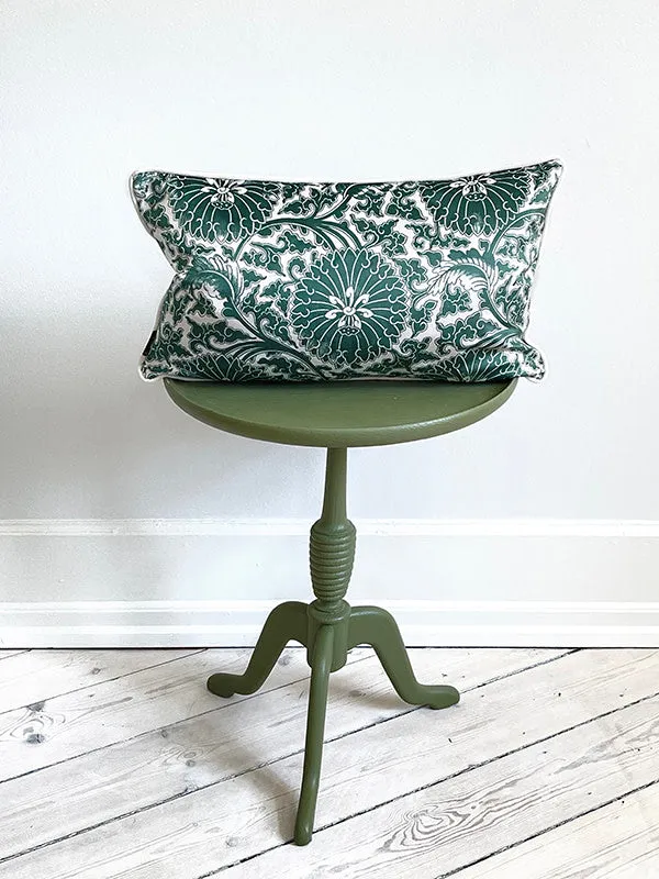 Green Floral Velvet Cushion