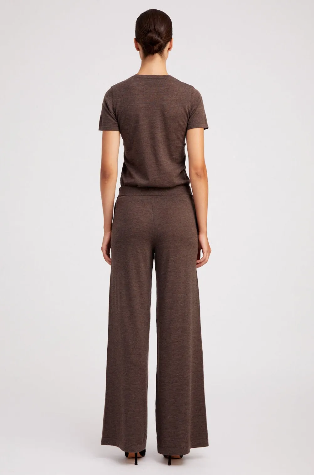 Heather Brown Cashmere Relaxed Tee Shirt