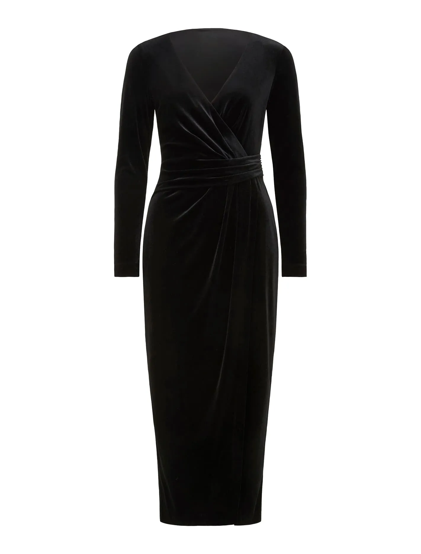 Julianne Wrap Velvet Midi Dress