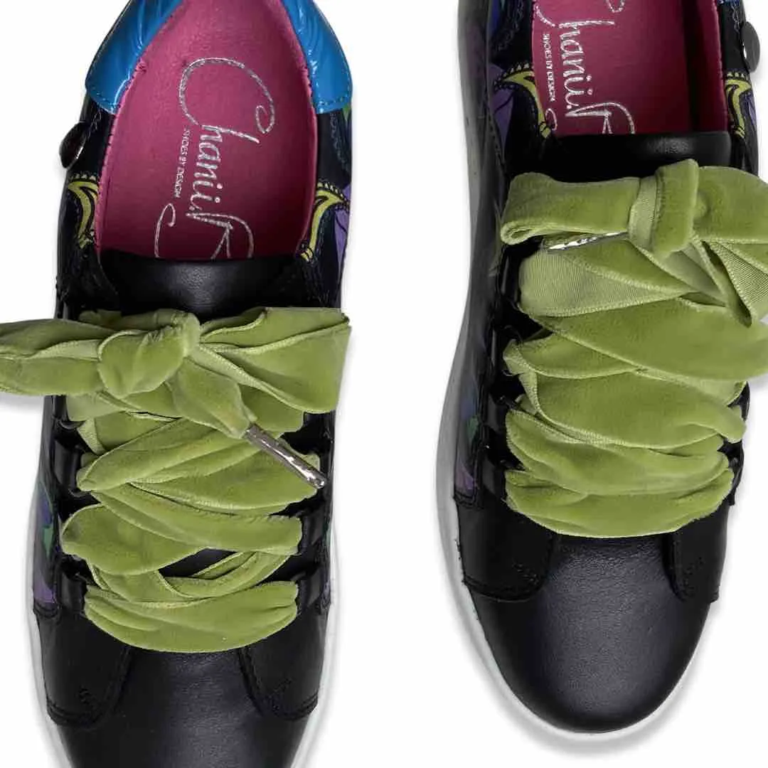 Laces Velvet - Lime green