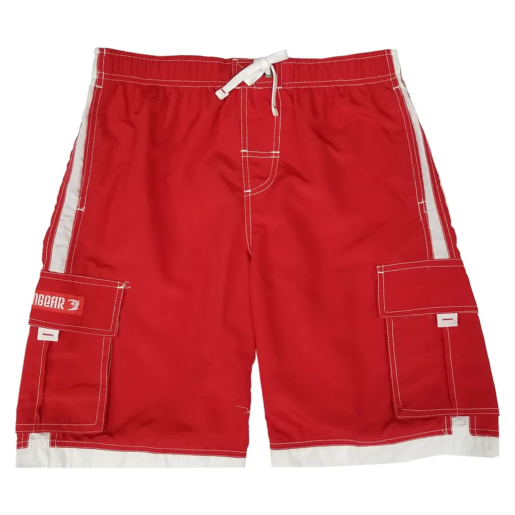 Men's Elasticized Board Shorts in bright solid colors