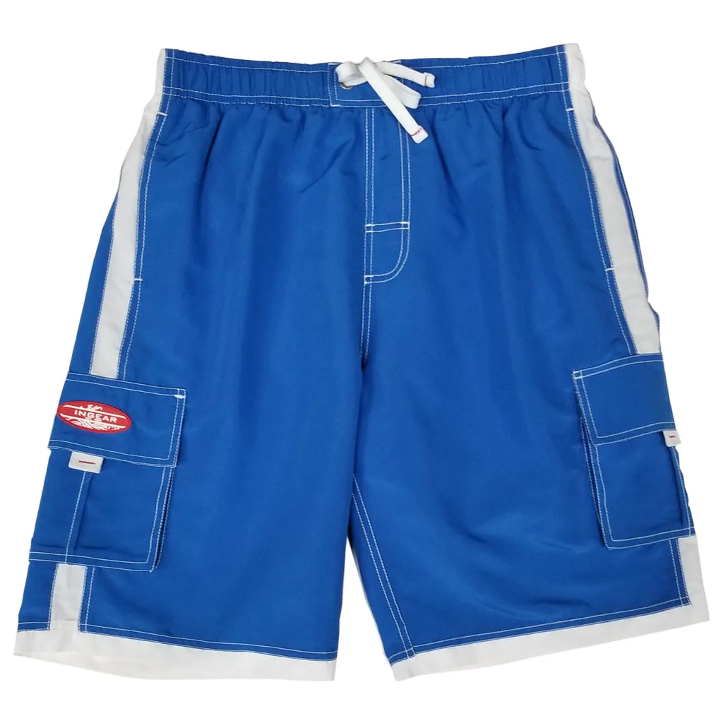 Men's Elasticized Board Shorts in bright solid colors