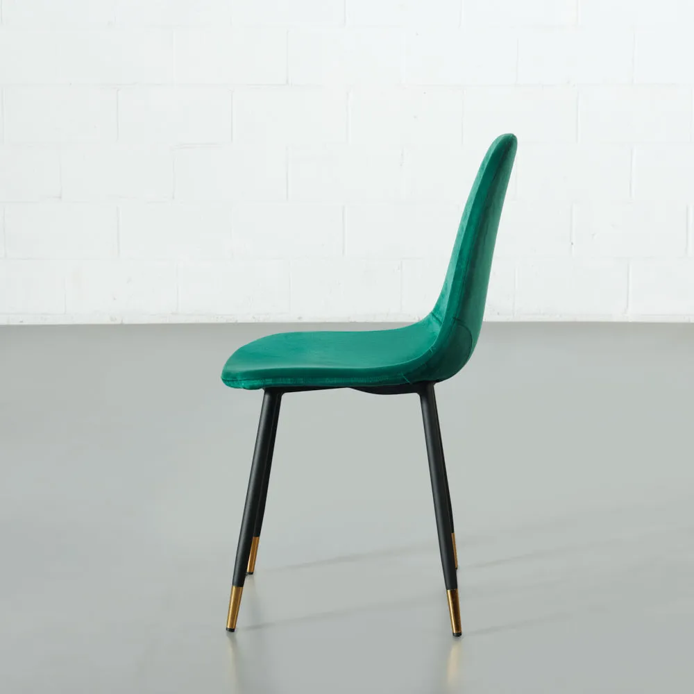 MILAN - Green Velvet Dining Chair