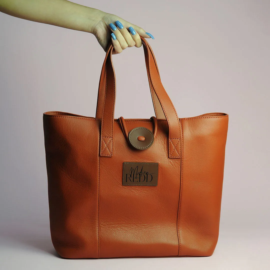 Modern Chic Leather Tote Bag