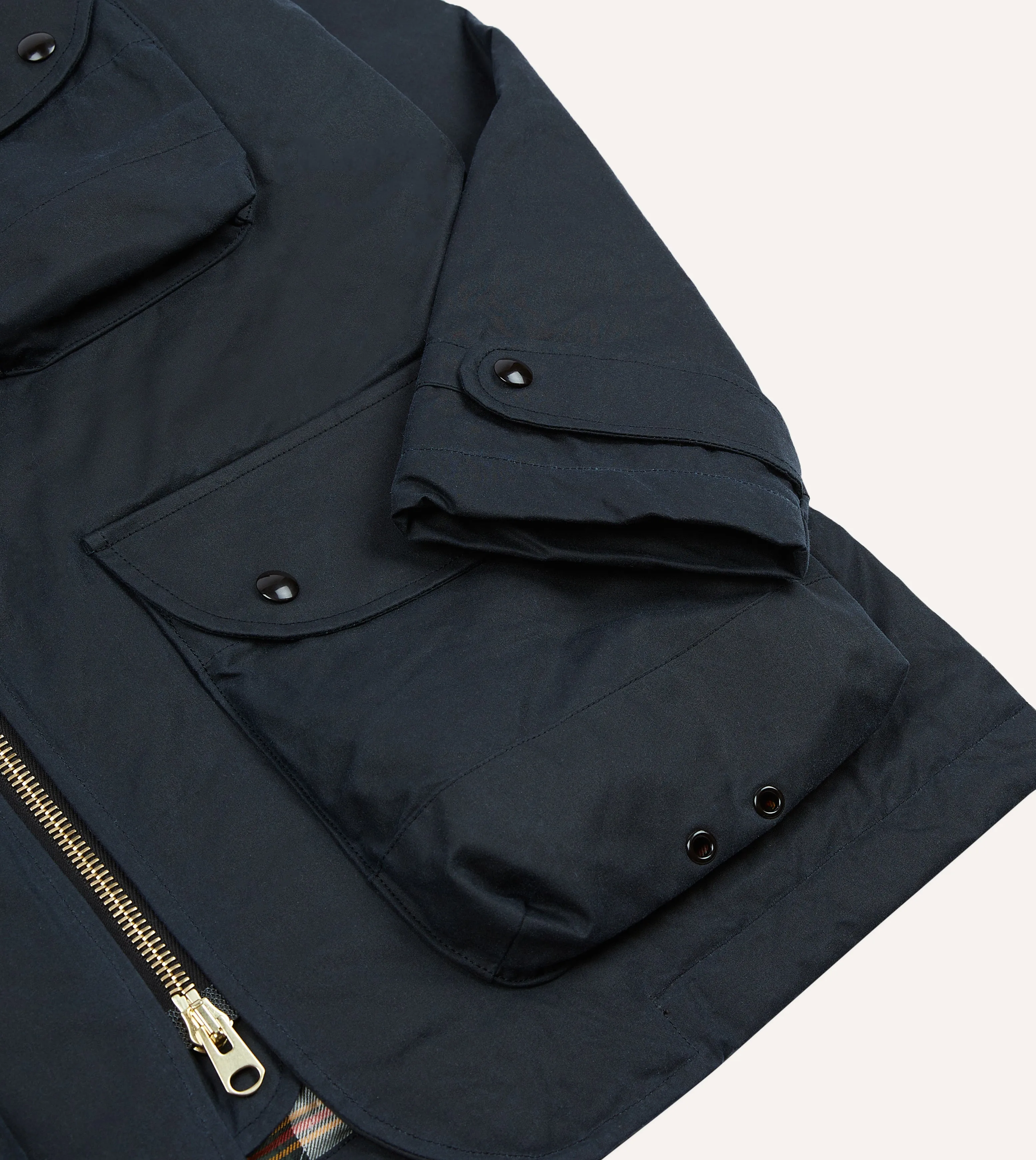 Navy Waxed Coverall Jacket