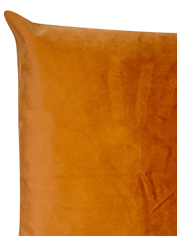 Orange Rust Velvet Cushion