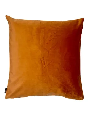 Orange Rust Velvet Cushion