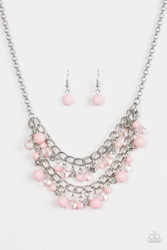 Paparazzi Accessories - Bridal Party #N290 Peg - Pink Necklace