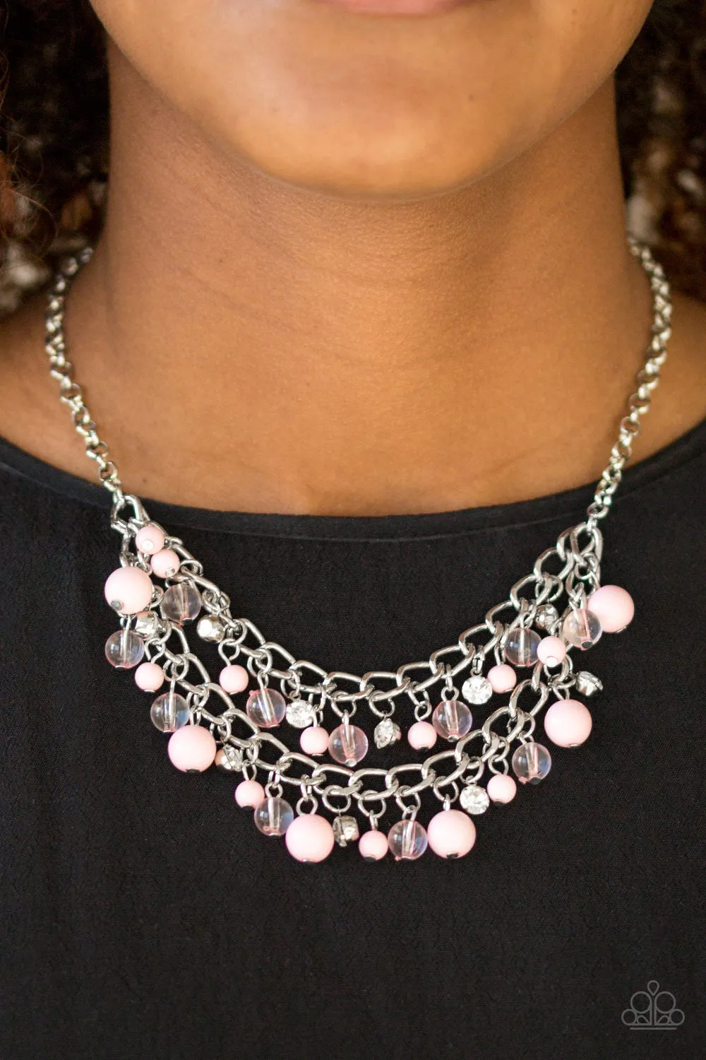 Paparazzi Accessories - Bridal Party #N290 Peg - Pink Necklace