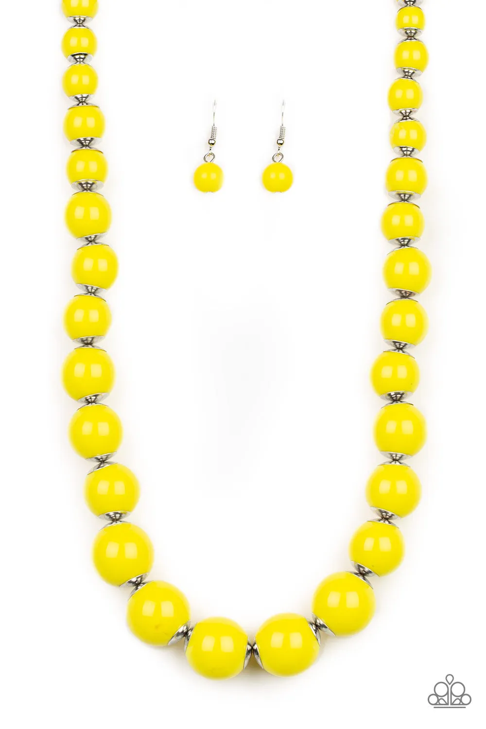 Paparazzi Accessories  - Everyday Eye Candy #N121 Peg - Yellow Necklace