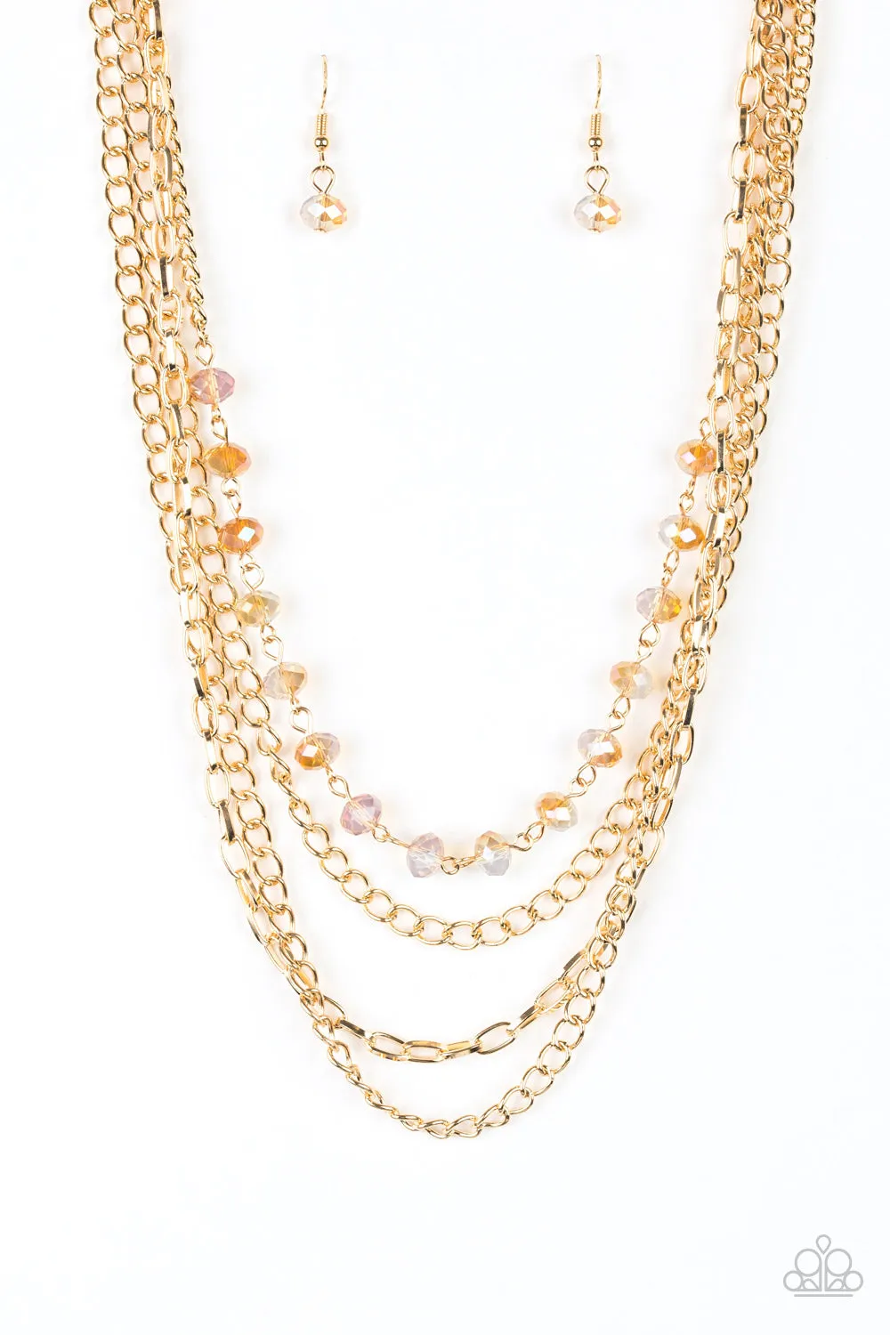 Paparazzi Accessories  - Extravagant Elegance #N759 Peg - Gold Necklace