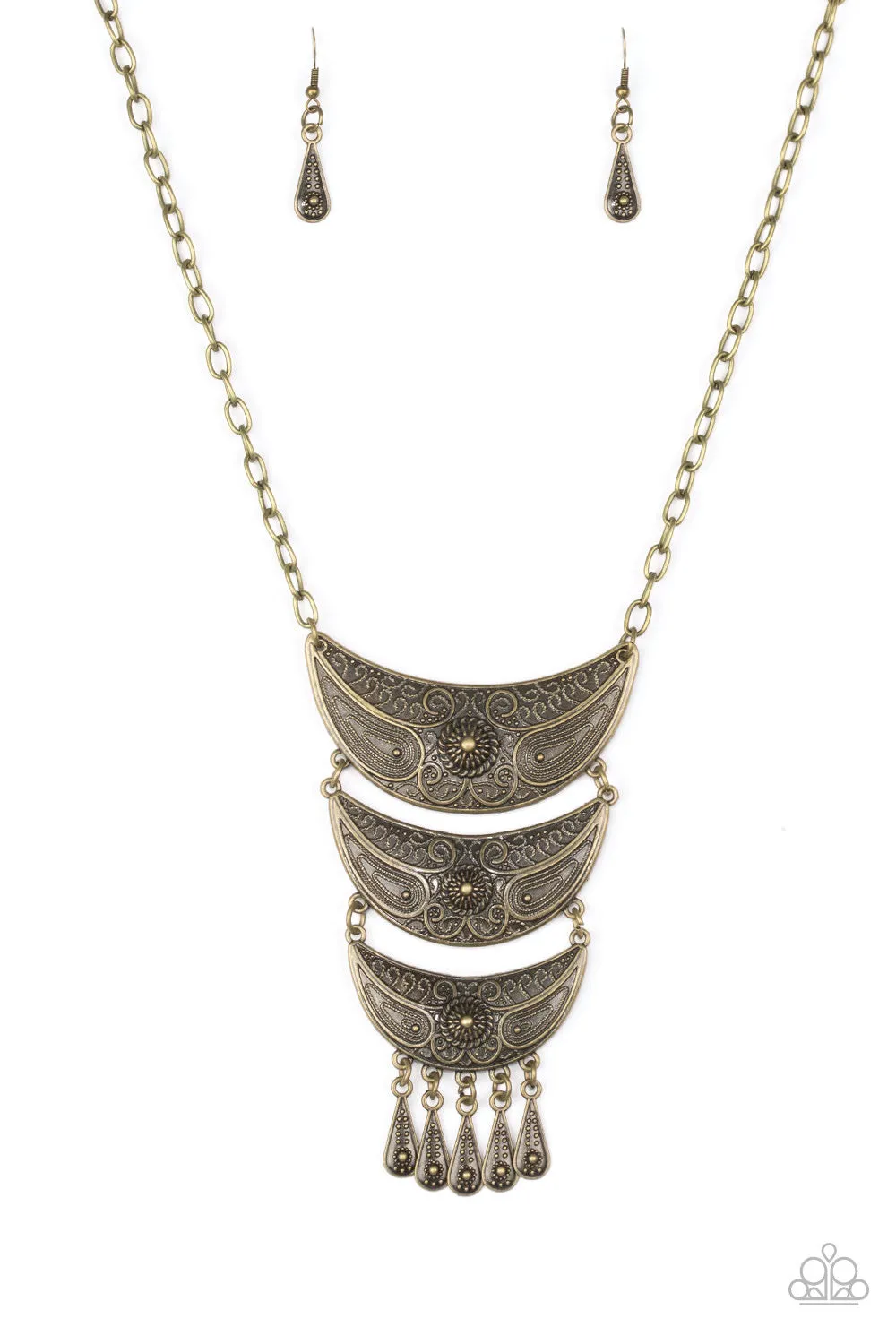 Paparazzi Accessories  - Go Steer Crazy #N225 Peg - Brass Necklace