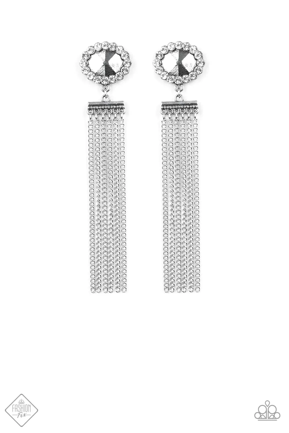 Paparazzi Accessories - Tassel Throwback - #SS-1019 - Fashion Fix White Earrings October 2019