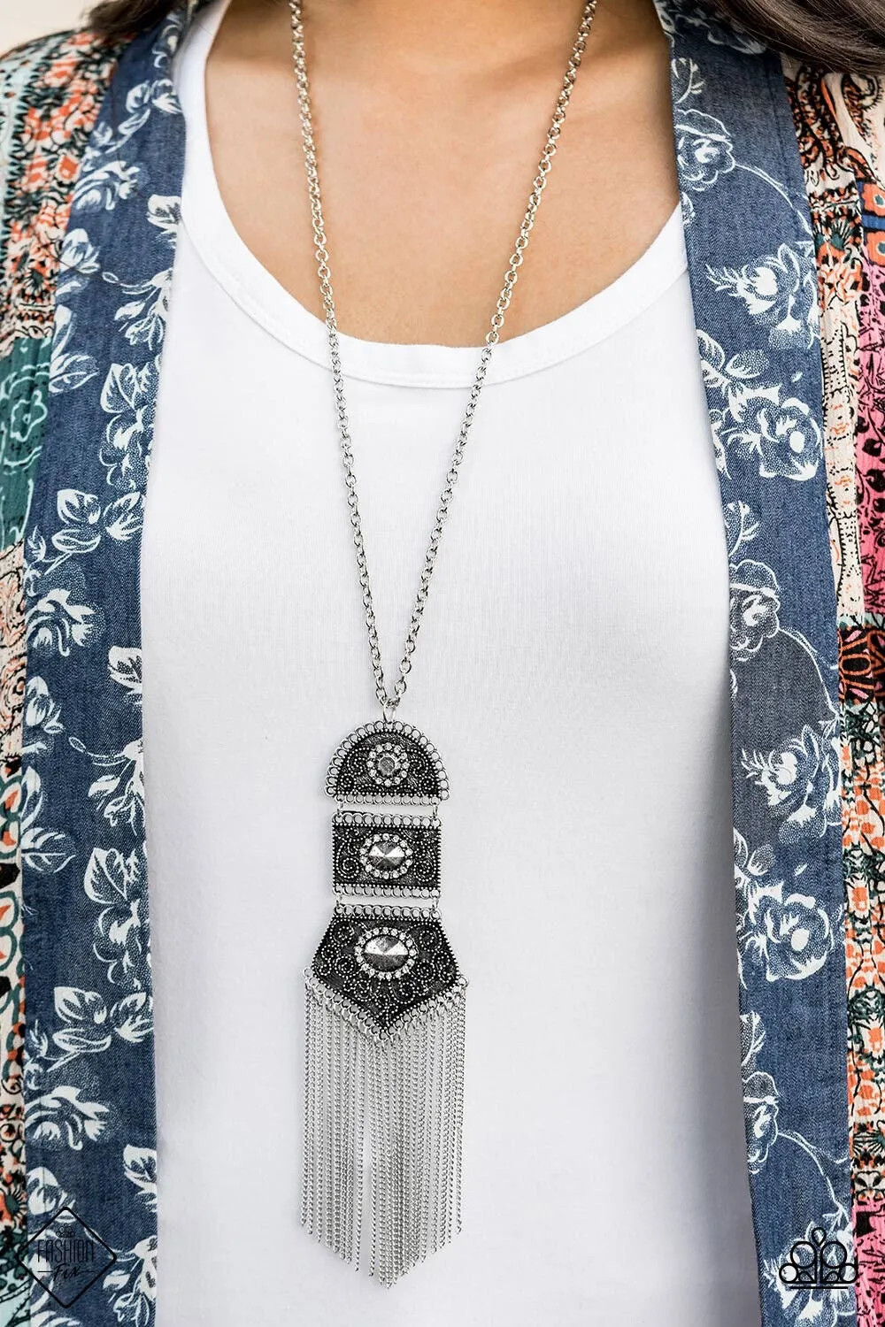 Paparazzi Accessories - Tassel Tycoon - #SS-1019 Fashion Fix White Necklace October 2019