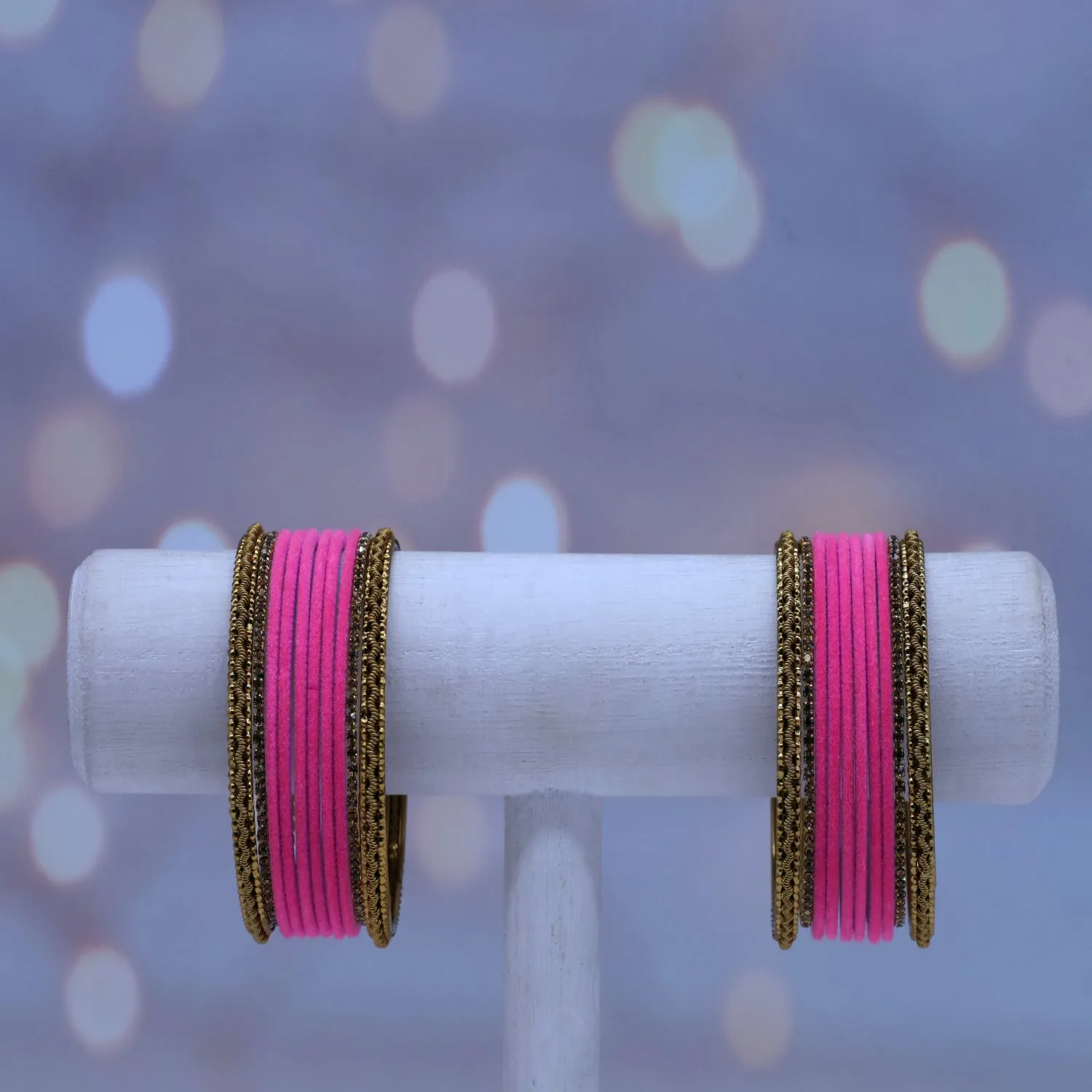 Pink Velvet Bangles