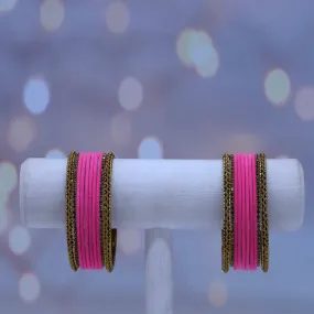 Pink Velvet Bangles