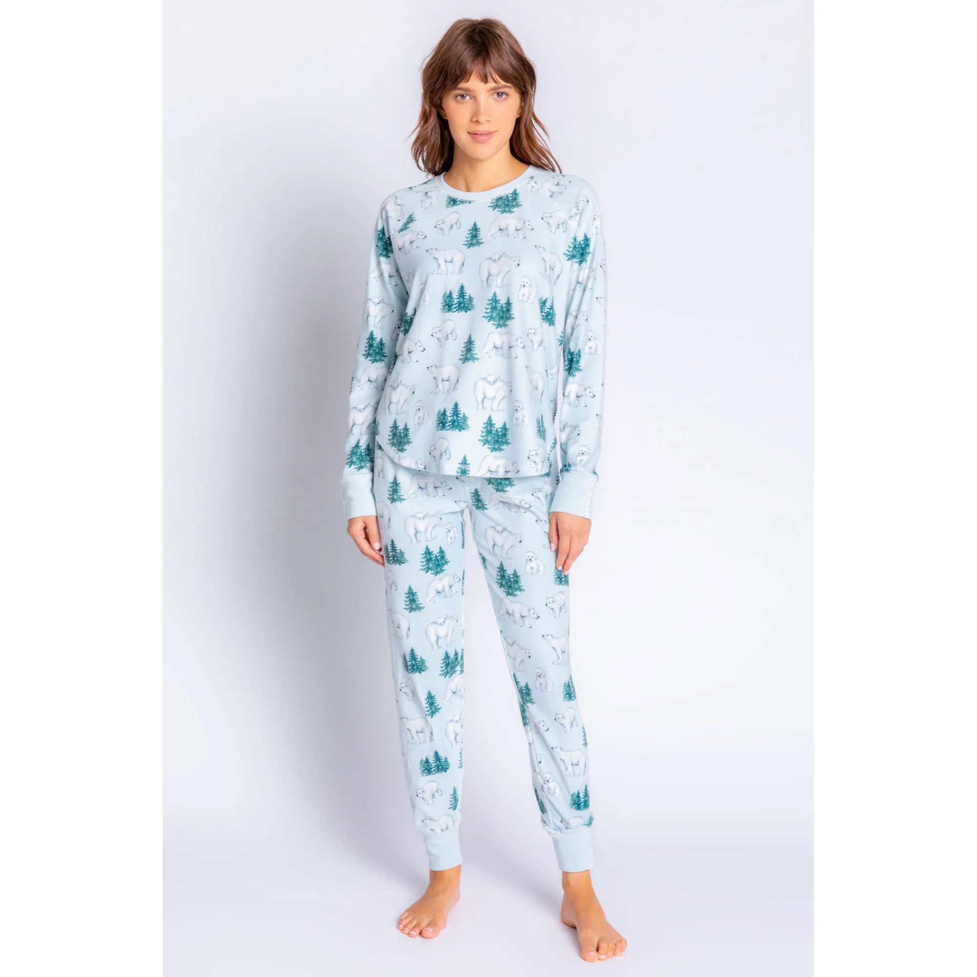 PJ Salvage Women's Just Chill Polar Bear Top - ICE BLUE