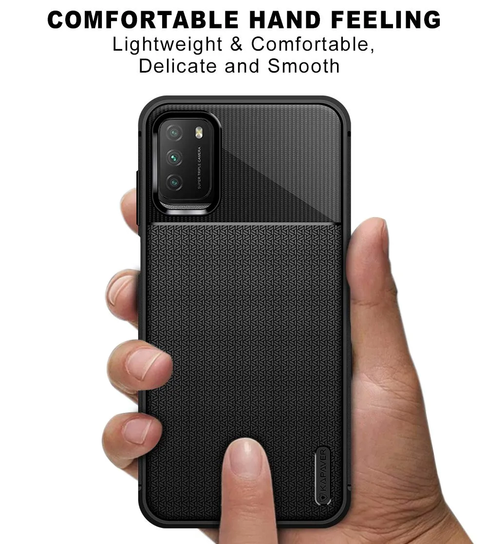 Poco M3 Back Cover Case | Rugged - Black